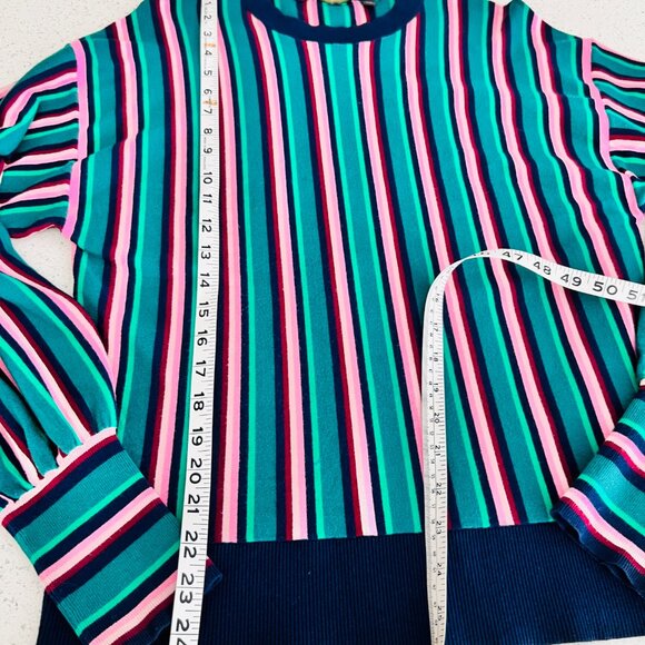 Ted Baker crew neck strip sweater, ted size 3, US size 8 - Picture 5 of 7
